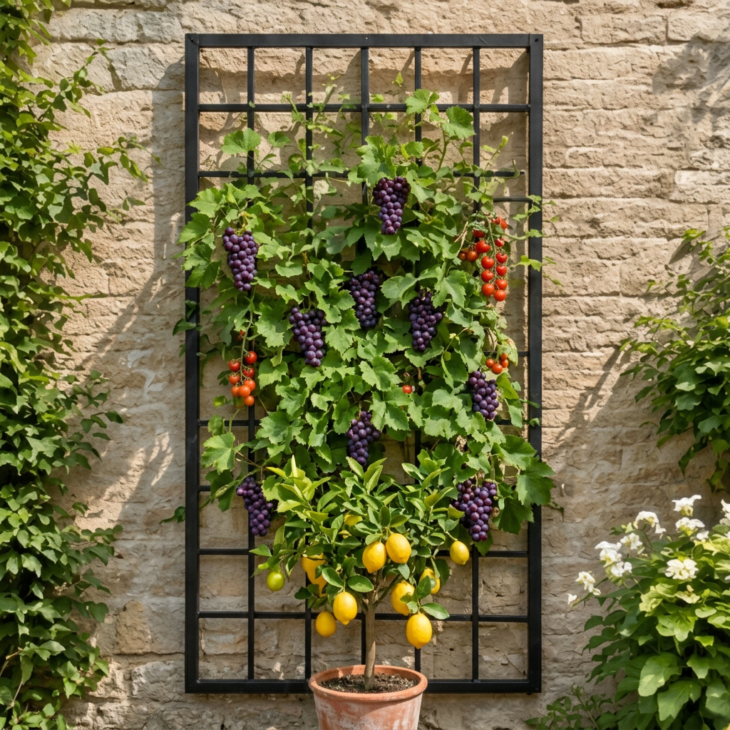 Made-to-order trellises example in a garden